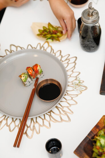 Sushi-making is an art form where Don blends creativity and culture.