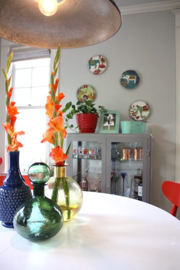 This breakfast nook is one of my favorite examples of how color can transform a space.