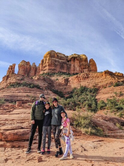 Clients Colleen and Shawn and their kiddos on vacation in Sedona!