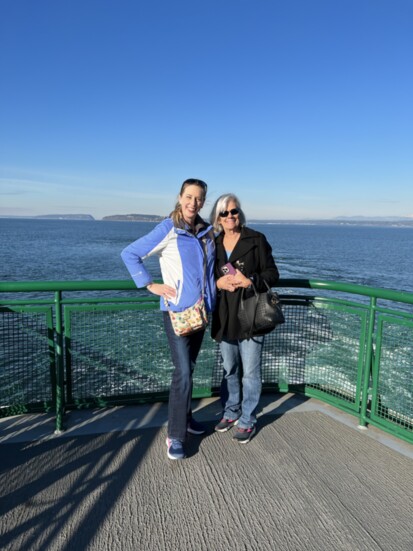Jordan and Sheri Gray on the ferry to Whidbey Island