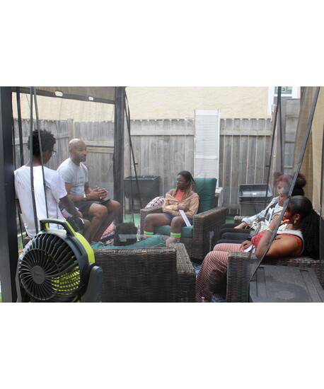 Dr. Burke coaching young adults in the Aurelia Youth Mentorship Program in Baltimore.