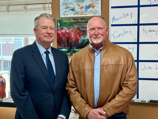 Governor Brad Little and Mayor Brad Pike visit schools.