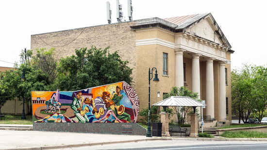 "Rhapsody," a mosaic depicting Austin musicians. Image courtesy of Carol M. Highsmith.