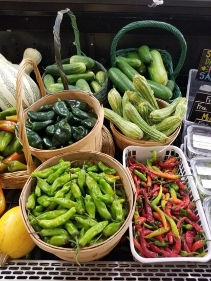 Locally-grown vegetables are popular with customers.
