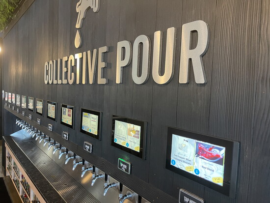 Liberty Collective hosts Liberty Township's first + only self-pour wall, featuring 30 taps.