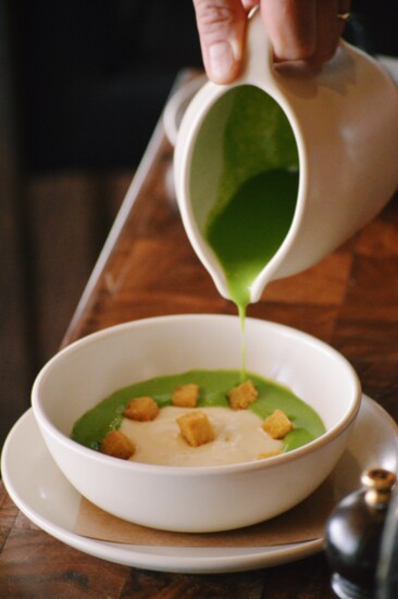 Green Machine Pea Soup at JG Steakhouse