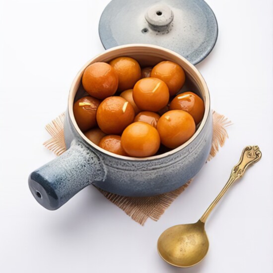 Gulab Jamun, deep fried cheese globes from Mehak Indian kitchen