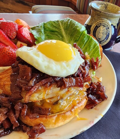 The Original Pancake House 'Blackberry Bacon Jam Burger'