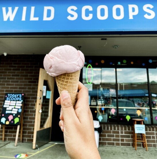 Fireweed Wildflower Ice cream from Wild Scoops in Anchorage Alaska