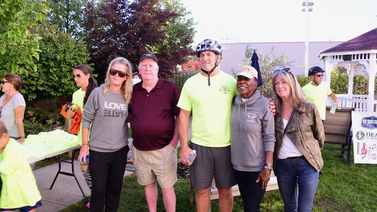 The Center Bike Ride for Aids with Father Bob, Founder of The Center, Amy Quinn, Yvonne Clayton and Michael Roland ED
