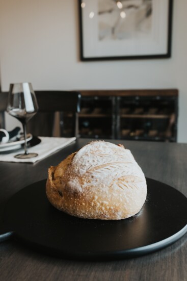 Wagyu beef is paired beautifully with a loaf of baked sourdough