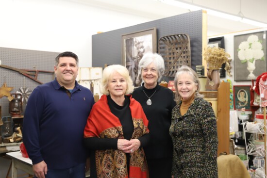 Richard Russell, Kathy Burns, Sandra Ricks and 70 South Antiques owner Jane Kennedy.