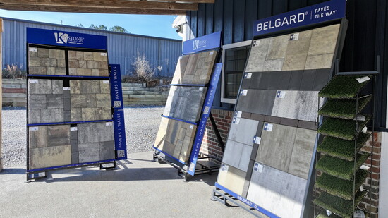 A dispay of pavers at ProWorx