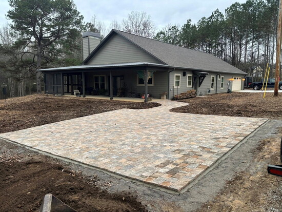 A beautiful paver patio