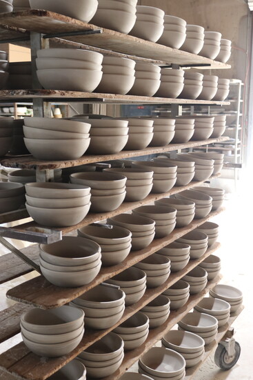 Bowls ready for the kiln