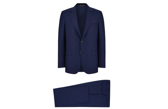 Canali Wool Suit in Navy Blue