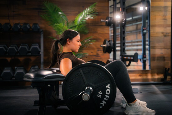 Person working out at Uplift. Photo Credit: Ryan Knutsen