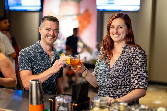 Emily Sands, Director of Branding & Marketing, with Dan Lemire