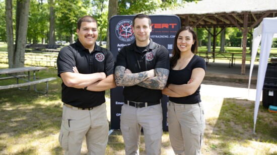 Matthew Savitsky, his wife Tanya Savitsky, and Jordan Bittan the Adjunct Instructor