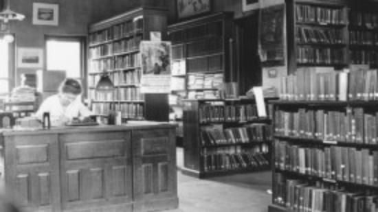 The Media Librarian may be Rebecca Smedley. (circa 1918)