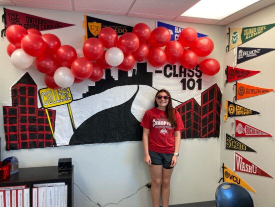 Class 101 student, Alli Brown. Senior Week is a time dedicated for all rising seniors to launch their Common Application accounts.