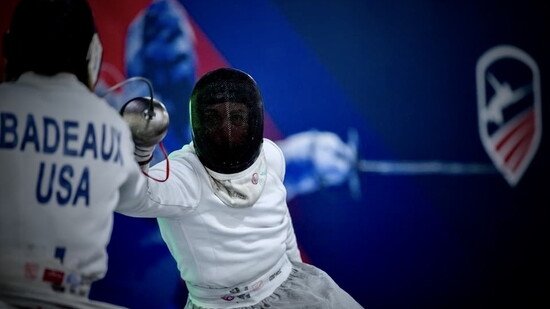 Garrett at Epee competitions