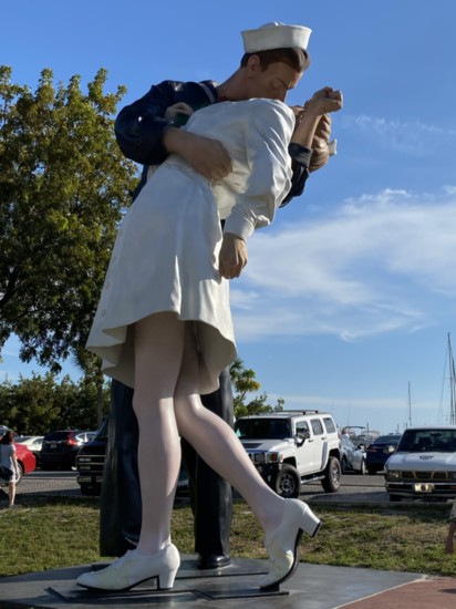 Stop at the city's bayfront to admire the 26-foot statue that symbolizes when Japan announced its surrender, ending WWII.