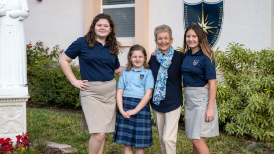 Epiphany's 2024 "Shining Star" Judy Collins with three of her 20 grandchildren.