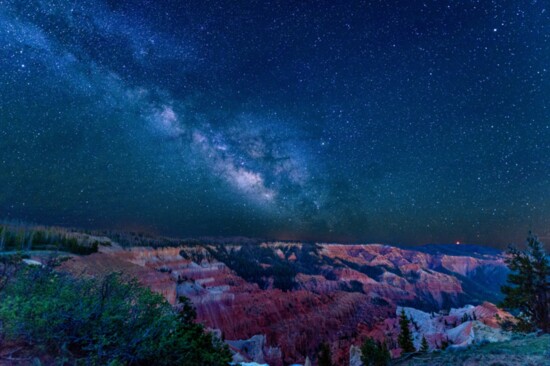 Scenic night sky at Cedar Breaks National Monument, an International Dark Sky Park; photo courtesy Mike Saemisch