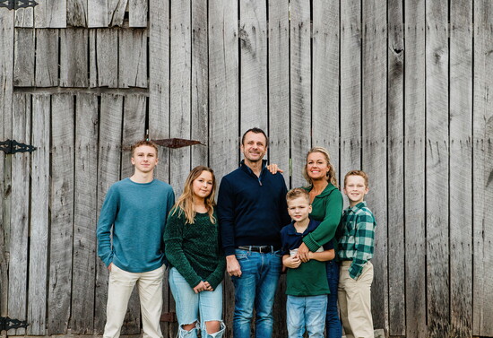 Justin and his family