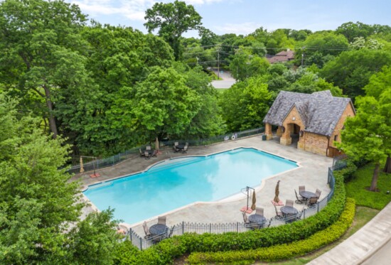 Aerial view of pool