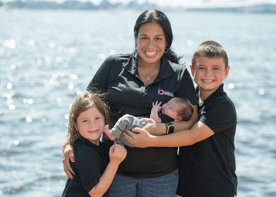 Beth Laverick with three of her children. Photo Credit: Dave McIntosh Photographics. 
