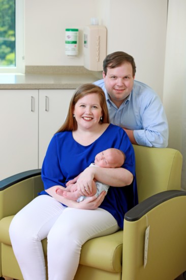 Hallie and Brooks Biediger with son, John