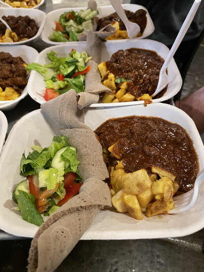 Eritrean Spicy Lamb Stew (Zigni with Injera)