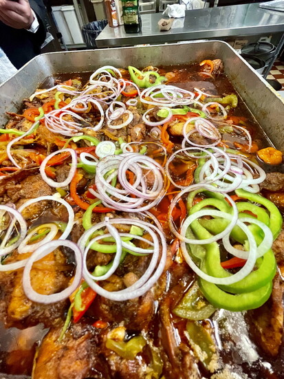 Haitian Chicken Strew with Rice & Red Bean