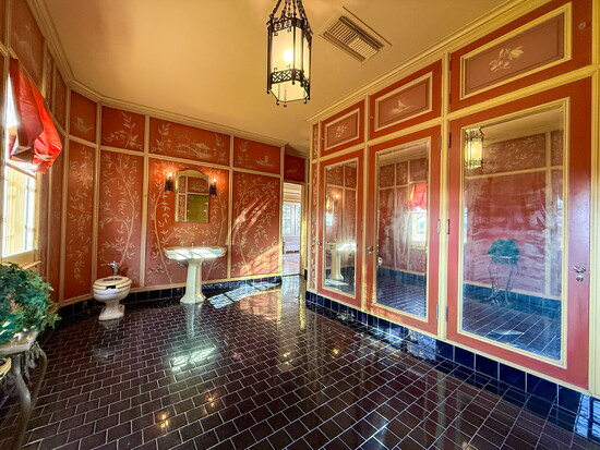 Chinoiserie bathroom mural