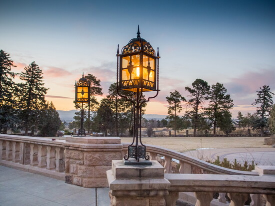 Outdoor lantern on the veranda