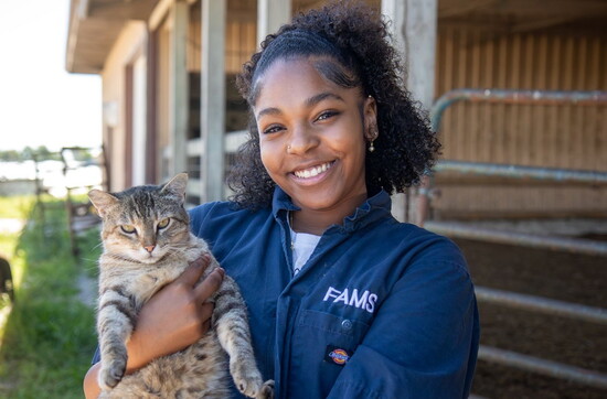 Kamaya Norman at the Missouri Advanced Veterinary Academy summer program at Mizzou.