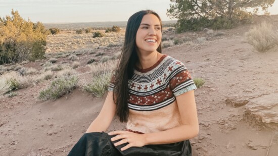Navajo Citizen Jennifer Berg specializes in wearable works of artwork meant to keep one wam and comfy.