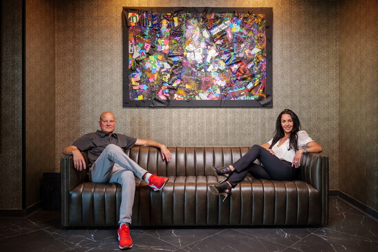 Owner hockey legend Kelly Chase and Gina Gamblin
