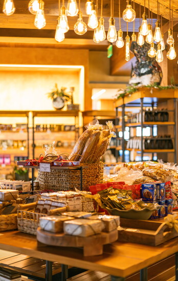 Goods displayed at Buckley's Market and Cafe