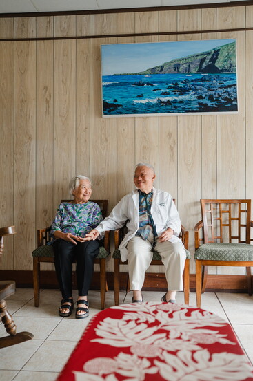 Dr. Sira and his wife at his office