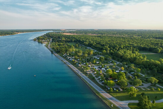 Algonac State Park is a favorite destination. Photo by Tyler Leipprandt, Michigan Sky Media, courtesy of MI DNR