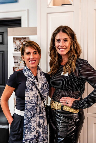 Ava Markoutsas (right), owner of ABLAZE Design Group, at last year's Highwood Design Week.