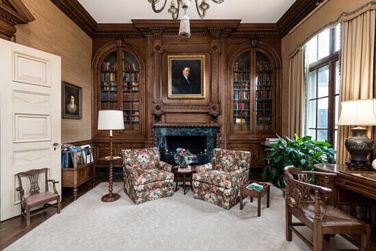 The library inside Hills & Dales Estate