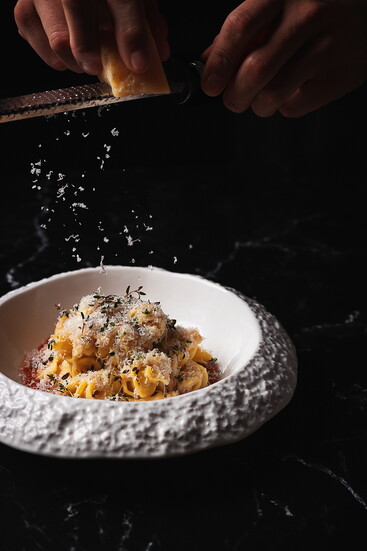 Shrimp bolognese at SHIV Supper Club. Courtesy SHIV Supper Club