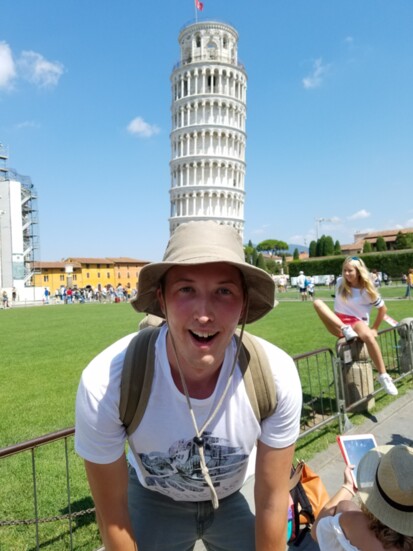 John Zendrosky and his Leaning Tower of Pisa Hat!
