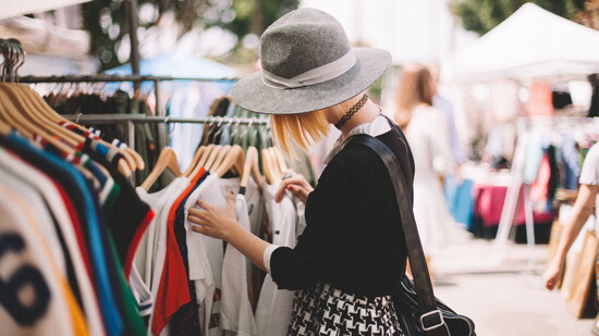 Vintage clothing have become popular items at the Brimfield Antiques and Flea Market shows