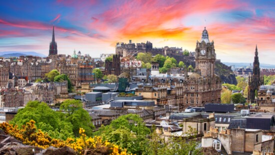 Edinburgh Skyline at Sunset