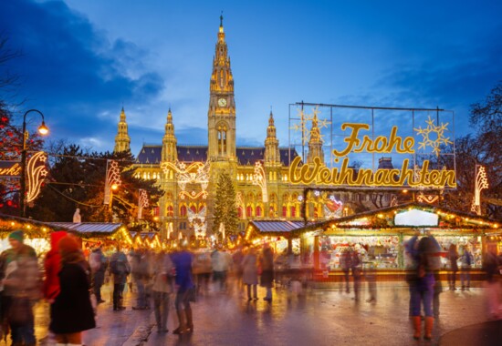 Christkindlmarkt at the Rathausplatz in Vienna